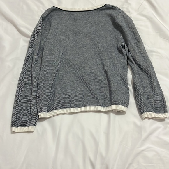 H&M Navy Striped Long Sleeve Cardigan Size XS - Picture 2 of 3